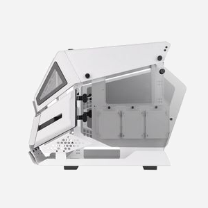 Thermaltake AH T200 Snow Micro Tower Blanc, micro ATX/Mini-ITX, 3x3.5", 2x2.5", USB 3.2 Gen 1/Gen 2, radiateurs 280mm, SPCC/Verre Trempé - Miniature 4