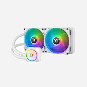 Thermaltake TH240 ARGB Sync Snow Edition Refroidisseur liquide tout-en-un pour processeur, radiateur 273x120x27mm, 2x120mm 59.28 CFM, 1.31 mmH2O, 28.2 dB - Miniature 1