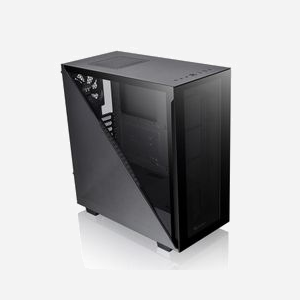 Thermaltake Divider 300 TG Noir - Boîtier PC Midi Tower ATX/micro ATX/Mini-ITX, 2x3.5", 5x2.5", Vent 1x120mm, USB 3.2, Refroidissement liquide 360mm, SPCC - Miniature 5
