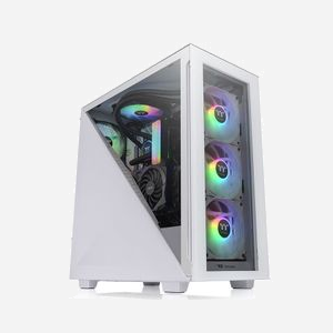 Thermaltake Divider 300 TG Snow ARGB - Boîtier PC Midi Tower Blanc - ATX/microATX/Mini-ITX - 3x120mm avant, 1x120mm arrière - USB 3.2 Gen1/Gen2