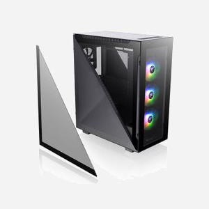 Thermaltake Divider 500 TG ARGB Midi Tower Noir (CA-1T4-00M1WN-01) - ATX/microATX/Mini-ITX, 3x120mm Avant, Radiateur 360mm, USB 3.2 Gen1/Gen2 - Miniature 3
