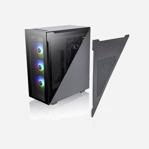 Thermaltake Divider 500 TG ARGB Midi Tower Noir (CA-1T4-00M1WN-01) - ATX/microATX/Mini-ITX, 3x120mm Avant, Radiateur 360mm, USB 3.2 Gen1/Gen2 - Miniature 4