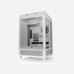 Thermaltake The Tower 500 Blanc, Boîtier PC Midi Tower ATX/EATX/microATX/Mini-ITX, 4x 3.5", 8x 2.5", 2x 120mm arrière, USB 3.2, Verre Trempé - Miniature 3