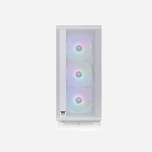Thermaltake S200 TG ARGB Blanc - Boîtier PC Midi Tower ATX/microATX/Mini-ITX, 3x3.5", 5x2.5", Ventilation 120/140mm, USB 3.2 Gen 1 - Miniature 2