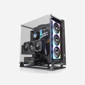 Thermaltake Core P3 TG Pro - Boîtier PC Midi Tower Noir, ATX/EATX/microATX/Mini-ITX, SPCC & Verre Trempé, Ventilateurs 120/140mm, Radiateurs jusqu'à 420mm - Miniature 1