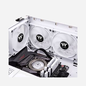 Thermaltake CT120 Blanc - Ventilateur 120mm pour Boitier PC, 500-2000 tr/min, 57.05 CFM, 2.23 mmH2O, Palier Hydraulique, 25.8 dB, PWM - Miniature 5