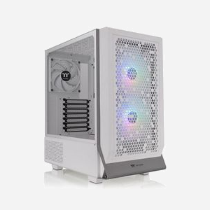 Thermaltake Ceres 300 TG Blanc, Boîtier PC Midi Tower, ATX/EATX/microATX/Mini-ITX, 1x3.5", 2x2.5", 2x140mm avant, Ventirad CPU 185mm, GPU 370mm - Miniature 4
