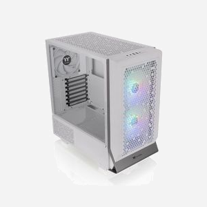 Thermaltake Ceres 300 TG Blanc, Boîtier PC Midi Tower, ATX/EATX/microATX/Mini-ITX, 1x3.5", 2x2.5", 2x140mm avant, Ventirad CPU 185mm, GPU 370mm - Miniature 5
