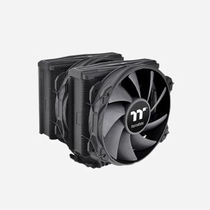 Thermaltake TOUGHAIR 710 Refroidisseur d'air CPU 14cm, 2 ventilateurs 140mm, 500-1400RPM, 81.96CFM, 1.82mmH2O, 23.9dB, 7 caloducs, 250W, sockets Intel LGA 115x/1200/1700/20xx et AMD AM4/AM5, Noir