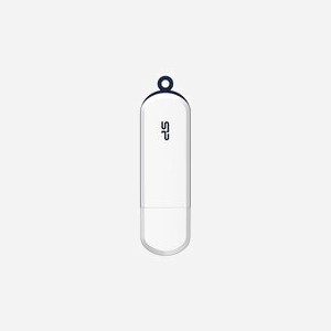 Silicon Power Blaze B32 - Clé USB 128 Go Type-A USB 3.2 Gen 1, Boîtier Plastique Blanc, Chiffrement AES 256-bit, Compatible Windows/macOS/Linux