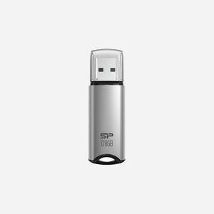 Silicon Power Marvel M02 128Go USB Type-A 3.2 Gen 1 Argent - Châssis Aluminium/Plastique, AES 256-bit, Windows/macOS/Linux, 9.5g - Miniature 1