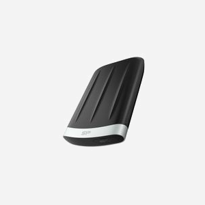 Silicon Power Armor A65B - Disque Dur Externe 2 To USB 3.2 Gen 1 Type-A - Résistant Chocs/Poussière/Eau - Noir/Gris - Compatible Windows/Linux