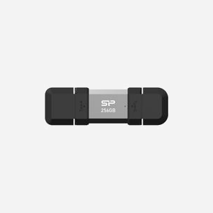 Silicon Power SP256GBUC3C51V1S Clé USB 256Go USB Type-A/Type-C 3.2 Gen 1, Lecture 200Mo/s, Aluminium/Caoutchouc, Compatible Windows/macOS/Linux/Android/iOS - Miniature 1
