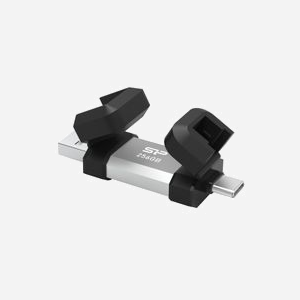 Silicon Power SP256GBUC3C51V1S Clé USB 256Go USB Type-A/Type-C 3.2 Gen 1, Lecture 200Mo/s, Aluminium/Caoutchouc, Compatible Windows/macOS/Linux/Android/iOS - Miniature 3