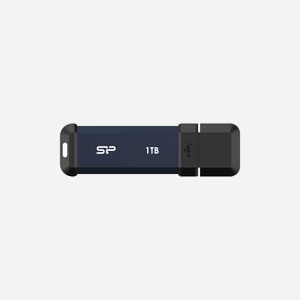 Silicon Power MS60 1 To USB Type-A 3.2 Gen 2 - Lecture 600Mo/s, Ecriture 500Mo/s - Compatible Windows, macOS, Linux, Android, iOS - Bleu