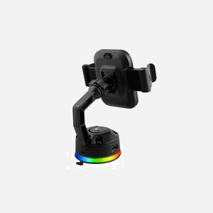 COUGAR Gaming BUNKER M RGB - Support Mobile/Smartphone Passif Noir - Ventouse, USB, Charge Rapide & Sans Fil, LED RGB, 120x70x145mm - Miniature 5