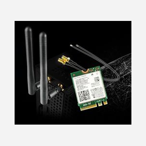 Asrock DeskMini WiFi Kit Interne - WLAN / Bluetooth - Interface M.2 - Connectivité sans fil - Antenne Externe - Compatible DeskMini - Réf: 90-BXG2T0-A0XCR7Z - Miniature 1