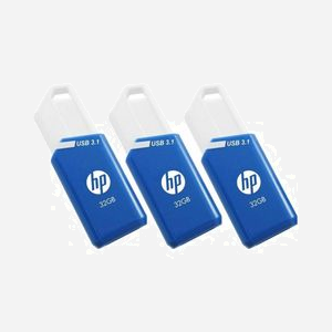 PNY x755w - Pack de 3 clés USB 32Go USB Type-A 3.2 Gen 1 - Lecture 75Mo/s, Écriture 30Mo/s - Format Slide - Bleu et Blanc - Compatible Windows - Miniature 1