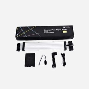 Lian Li Strimer Plus Triple 8-Pin - Extension Câble PCI-E 8-Pin vers 8-Pin, 0.3m, Noir et Blanc, Dimensions 364x85x34mm - STRIMER-PLUS-TRIPLE-8-PINS