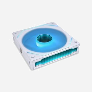 Lian Li UF-SLIN140-1W Ventilateur 140mm pour Boitier PC, 0.2-1600 tr/min, 72.7 CFM, 28 dB, LED RGB Multi, Connecteur 4-Pin, 2.88 mmH2O, Blanc