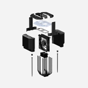Cooler Master MasterAir MA620M - Refroidisseur CPU 12cm, 650-2000 RPM, 57.3 CFM, 2 mmH2O, Socket LGA 115x/20xx/AMx/FMx, Noir, Éclairage Multi - Miniature 5