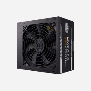 Alimentation Cooler Master MWE 650 Bronze 230V V2, 650W, ATX, PFC Actif, 24-pin, 80 PLUS Bronze, Ventilateur 120mm, Non-modulaire, protections OVP/SCP/OPP/UVP