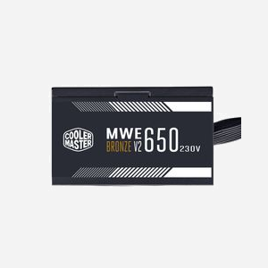 Alimentation Cooler Master MWE 650 Bronze 230V V2, 650W, ATX, PFC Actif, 24-pin, 80 PLUS Bronze, Ventilateur 120mm, Non-modulaire, protections OVP/SCP/OPP/UVP - Miniature 4