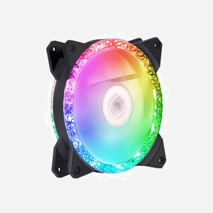 Cooler Master MasterFan MF120 Prismatic 120mm : 650-2000 RPM, 55 CFM, 2.91 mmH2O, Noir, LED RGB, Connecteur 4-Pin PWM, MTTF 160000h - Miniature 1