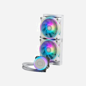 Cooler Master MasterLiquid ML240 Illusion White Edition - Refroidisseur liquide CPU All-in-One, 2x120mm, 6-30dB, 650-1800tr/min, Socket Intel/AMD, Blanc - Miniature 3