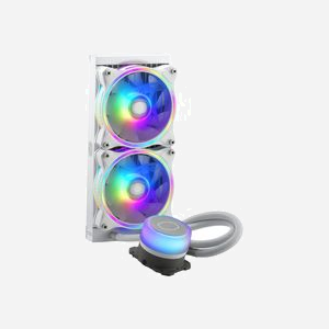 Cooler Master MasterLiquid ML240 Illusion White Edition - Refroidisseur liquide CPU All-in-One, 2x120mm, 6-30dB, 650-1800tr/min, Socket Intel/AMD, Blanc - Miniature 4