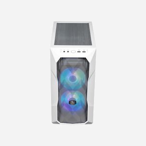 Cooler Master TD300 Mini Tower Blanc - Boîtier PC Micro ATX/Mini-ITX, 2x120mm avant, Mesh, Acier, 2x3.5", 4x2.5", RGB, USB 3.2 Gen 1 - Miniature 2