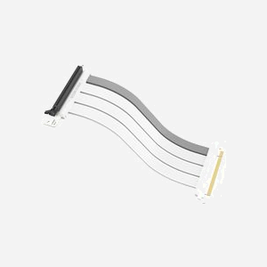 Cooler Master Riser Cable PCIe 4.0 x16 - 300mm - Connecteurs PCI-E x16 Mâle/Femelle - Couleur Blanc - Référence MCA-U000C-WPCI40-300 - Miniature 2