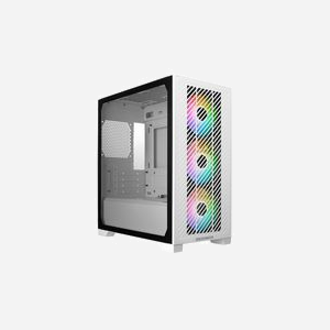 Cooler Master Elite 301 White - Mini Tower PC Blanc, Vent. 3x120mm, USB 3.2 Gen 1 Type-A/C, Micro ATX/ITX, Baies 3.5"/2.5", Acier/Verre Trempé