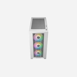 Cooler Master Elite 301 White - Mini Tower PC Blanc, Vent. 3x120mm, USB 3.2 Gen 1 Type-A/C, Micro ATX/ITX, Baies 3.5"/2.5", Acier/Verre Trempé - Miniature 3