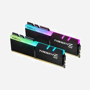 G.Skill Trident Z RGB 32GB (2x16GB) DDR4 3200MHz CL16 DIMM 288-Pin PC/Serveur - F4-3200C16D-32GTZR avec Radiateur et Rétroéclairage RGB - Miniature 1