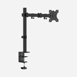 Support écran plat Vision VFM-DP2B pour bureau 13"-32", fixation pince, VESA 75/100mm, inclinaison -45°/+45°, pivot 180°, charge max 8kg - Miniature 1