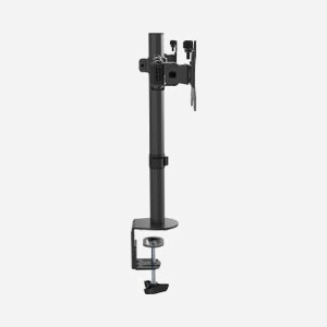 Support Bureau Double Écran Vision VFM-DPD2B 13"-27" (33-68.6cm) 16kg VESA 75/100mm Pince Acier Noir Inclinaison Pivotement Rotation - Miniature 2
