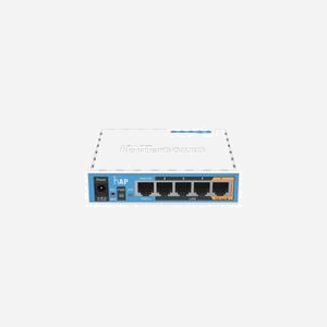 Mikrotik hAP RB951UI-2ND Routeur 2.4GHz 802.11b/g/n, 5x RJ45 10/100, PoE, USB 2.0, Qualcomm Atheros, 64Mo RAM, Antenne 1.5dBi, Blanc - Miniature 1