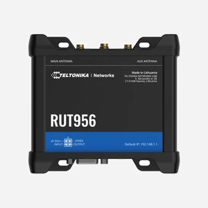 Teltonika RUT956 Routeur Cellulaire Industriel 4G LTE, Dual SIM, WiFi 4, 3x Fast Ethernet, 2x RS232/RS485, GPS/GLONASS/BeiDou/Galileo/QZSS, RutOS