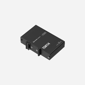 Teltonika TSW114000000 Switch Non-Géré 5 ports Gigabit Ethernet RJ-45, MAC 2000 entrées, IEEE 802.3, Boîtier Aluminium IP30, Montage Mural/Rail DIN