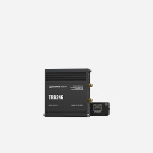 Teltonika TRB246 : Passerelle IoT LTE Cat.4, 1x RJ45 10/100, Boîtier Aluminium IP30, RS232/485, Double SIM MiniSIM, GNSS, Alimentation 9-30V - Miniature 1