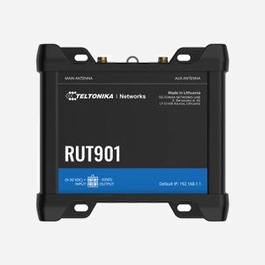 Teltonika RUT901 Routeur Cellulaire 4G LTE Fast Ethernet, Wi-Fi 4, Double SIM, RutOS, MTK 0.58GHz, 128MB DDR2, Ports RJ45, Boîtier Aluminium - Miniature 1