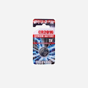 Maxell Pile Lithium CR2016 3V 90mAh LiMnO2, Dimension 20x1.6mm, Température -20°C à 85°C, Poids 1.7g, Conditionnement Blister - Miniature 1