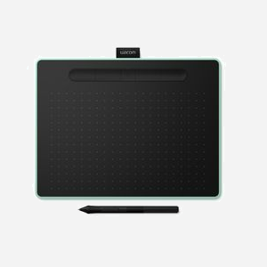Wacom Intuos M Bluetooth Noir/Vert CTL-6100WLE-N Tablette Graphique 2540 lpi 216x135mm, Stylet 4096 niveaux, Bluetooth 4.2, Windows/macOS