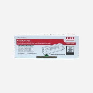 OKI 43324408 Cartouche Toner Noir Originale - 6000 pages - Technologie Laser - Compatible C5600/C5700 - 1 pièce - Dimensions Emballage 302x113x72mm - Miniature 1