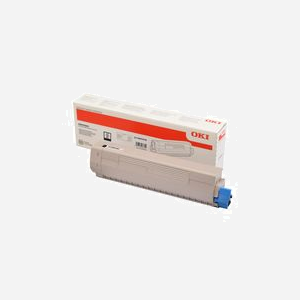 OKI Cartouche de Toner Noir Original 46443104 - 10000 Pages - Imprimantes LED OKI C823dn, C823n, C833dn, C843dn - Gris - Miniature 1