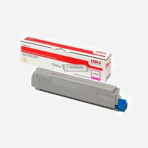 OKI 46471102 Cartouche de Toner Magenta Original - Rendement 7000 Pages - Impression LED - Compatible OKI C823dn - 1 Pièce - Miniature 1