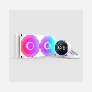 NZXT Kraken Elite 280 RGB - Refroidisseur liquide AIO, 2x140mm, Socket LGA 115x/1200/1700, AM4/AM5/sTR4/sTRX4, Radiateur Aluminium, Blanc
