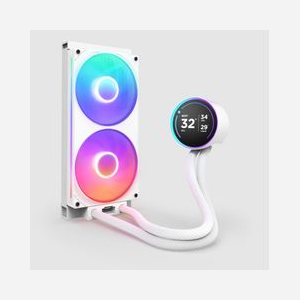NZXT Kraken Elite 280 RGB - Refroidisseur liquide AIO, 2x140mm, Socket LGA 115x/1200/1700, AM4/AM5/sTR4/sTRX4, Radiateur Aluminium, Blanc - Miniature 2