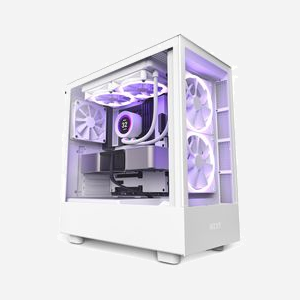 NZXT H5 Elite Blanc - Boîtier PC Midi Tower ATX/EATX/mATX/Mini-ITX, 1x 3.5", 2x 2.5", 2x 140mm Avant, USB 3.2 Gen 1/Gen 2 Type-A/Type-C - Miniature 1
